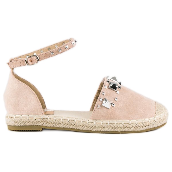 Platta espadrillesandaler rosa