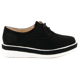 Erynn Snörskor i mocka svart