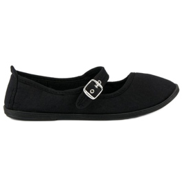 Svarta ballerinor med mckeylor-bälte