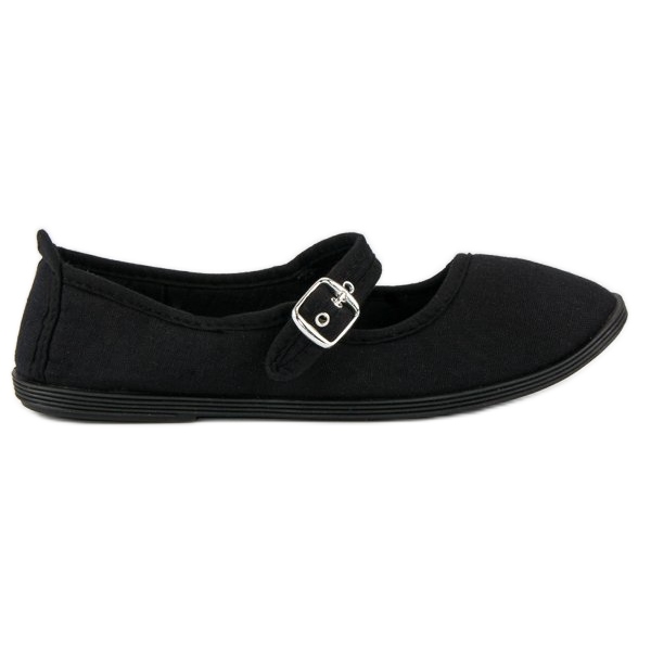 Svarta ballerinor med mckeylor-bälte