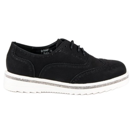 Ideal Shoes Svarta snörskor