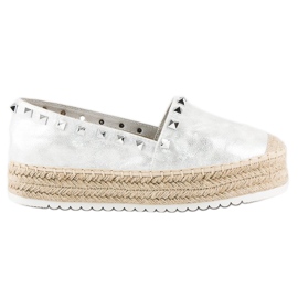 Forever Folie Espadriller på plattformen grå