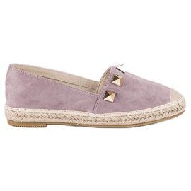 Bestelle Lila espadrillor med strass violett