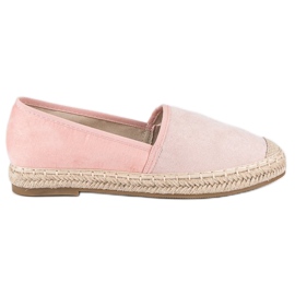 Erynn espadrillor i mocka rosa