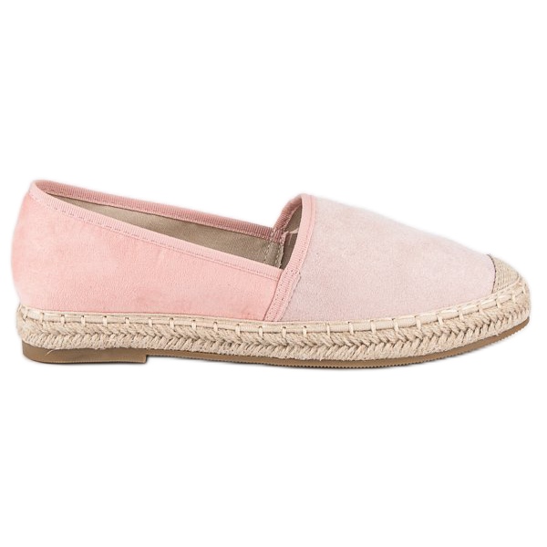 Erynn espadrillor i mocka rosa
