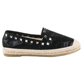 Forever Folie Svarta espadrillor med nitar