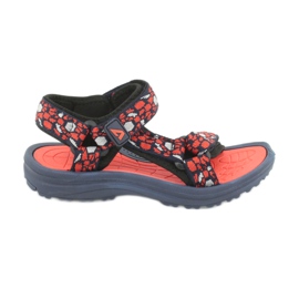 American Club sandaler 8122 skuminlägg marinblå orange