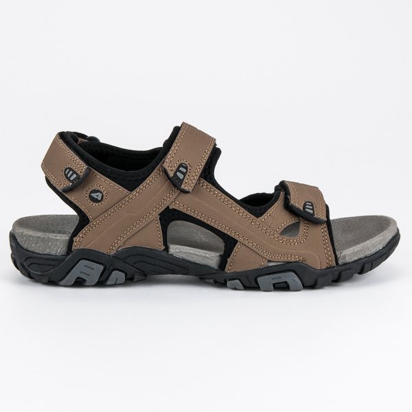 American Club Brun amerikanska kardborrbandssandaler