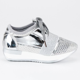 Silver Slip-on Sneakers grå