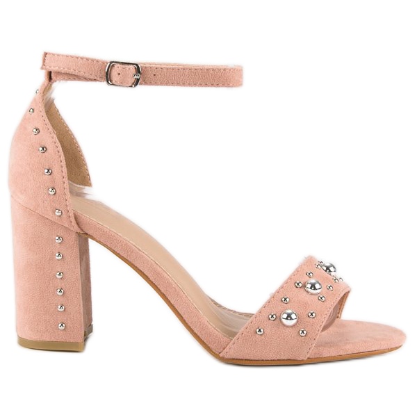 Bekväma sandaler på en stolpe rosa