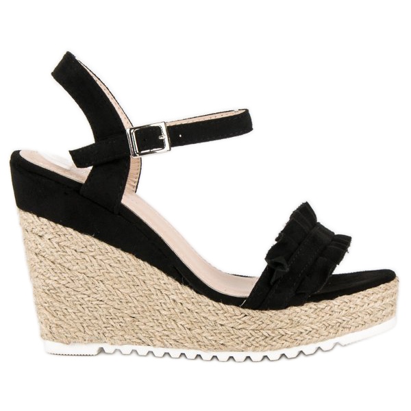 Bello Star Svarta espadrillesandaler
