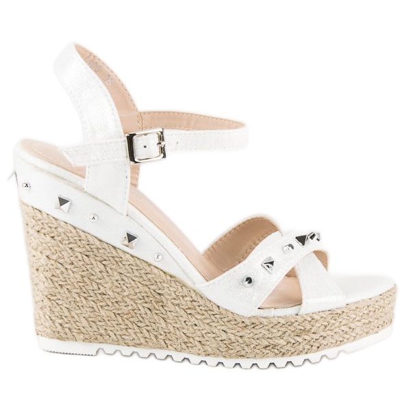 Bello Star Kil espadrillor med strass vit