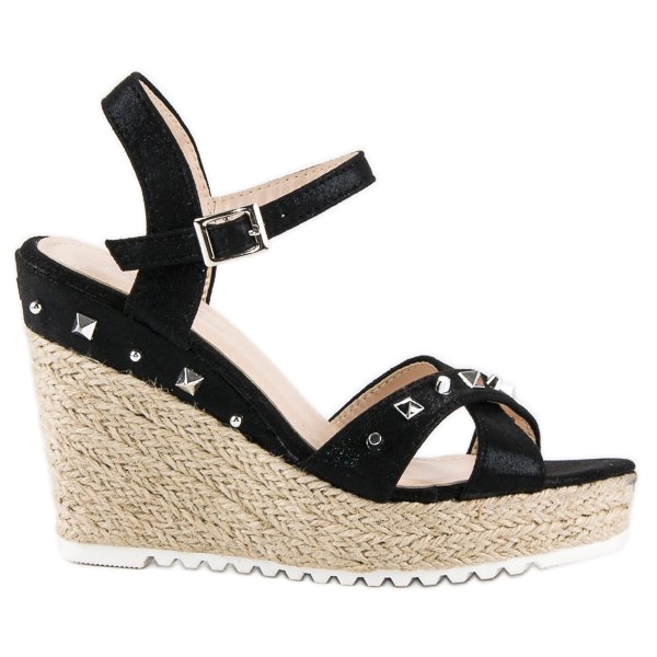 Bello Star Kil espadrillor med strass svart