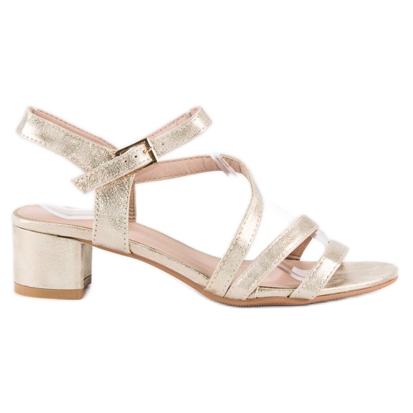 Ideal Shoes Platta sandaler gul