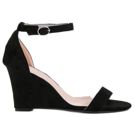 Sandaler i mocka svart