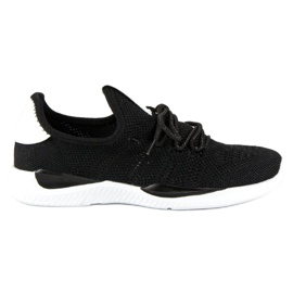 Sport Luftiga Slip-on Sneakers vit svart