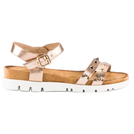 Forever Folie Rosa sandaler med strass