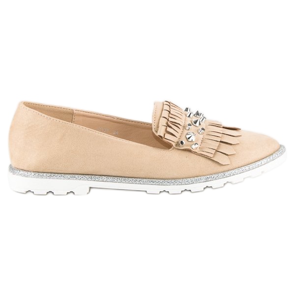 Forever Folie Eleganta loafers i mocka brun