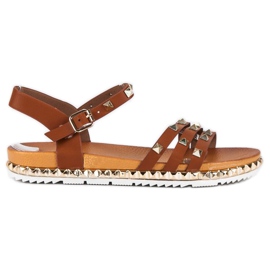Anesia Paris Rock Flat Sandaler brun