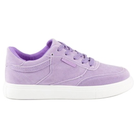 Sneakers på plattformen violett