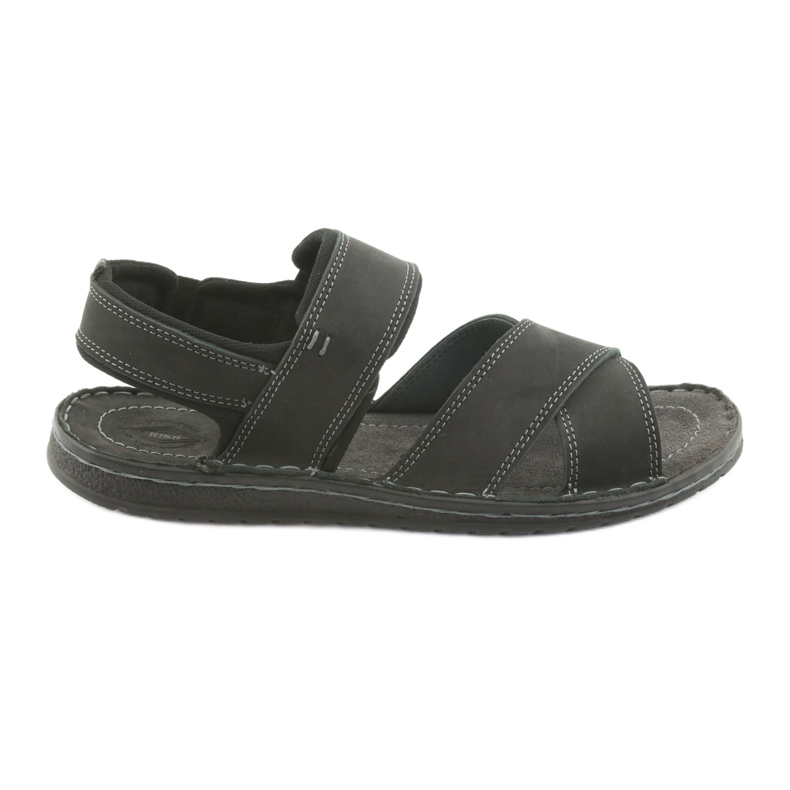 Riko Läderens sportsandaler Black 852 svart