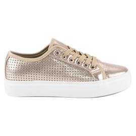 McKey Golden Knotted Sneakers gyllene