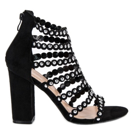 Sergio Todzi Svarta sandaler på stolpen