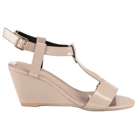 Filippo Lackade kilsandaler brun