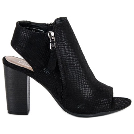 Filippo Svarta Sandaler Med Ovandel