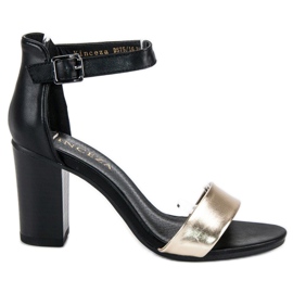 VINCEZA Sandaler med hög klack svart gul