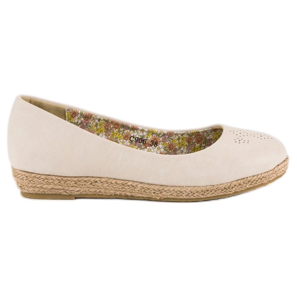 Beige espadrillor ballerinor