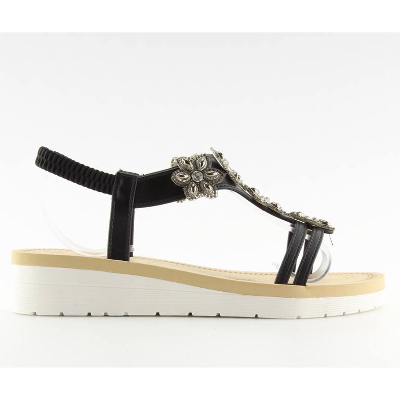 Svarta damsandaler mycket bekväma 981 Svart