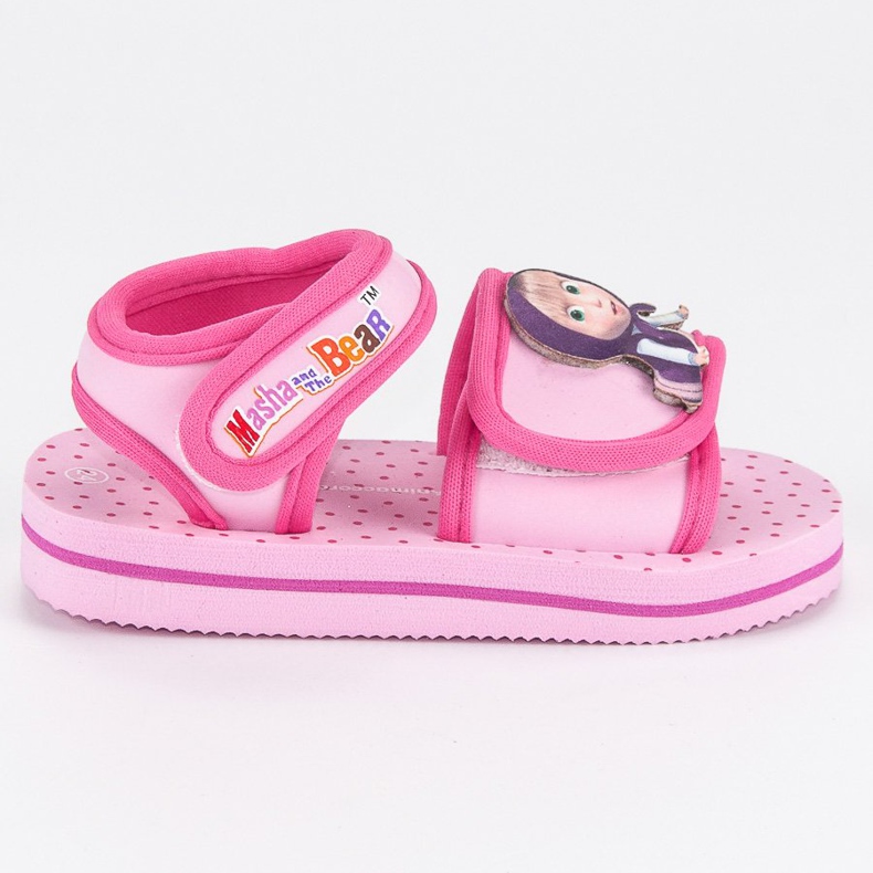 Masha och björns kardborrbandssandaler rosa