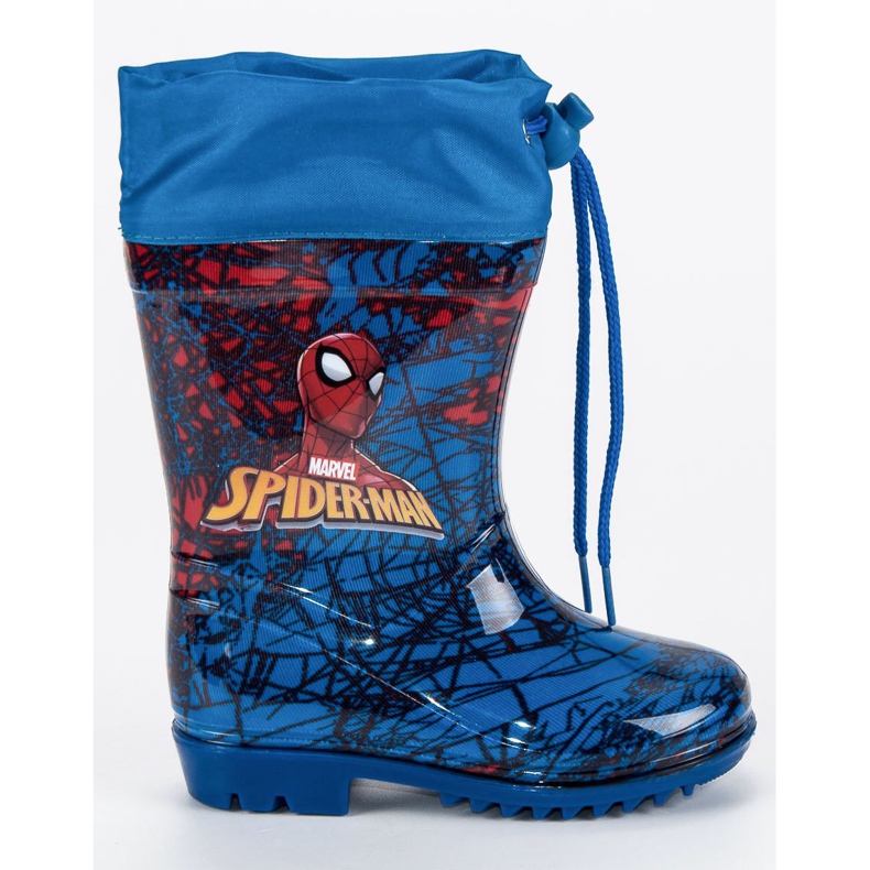 Wellingtons med dragsko SPIDER-MAN blå