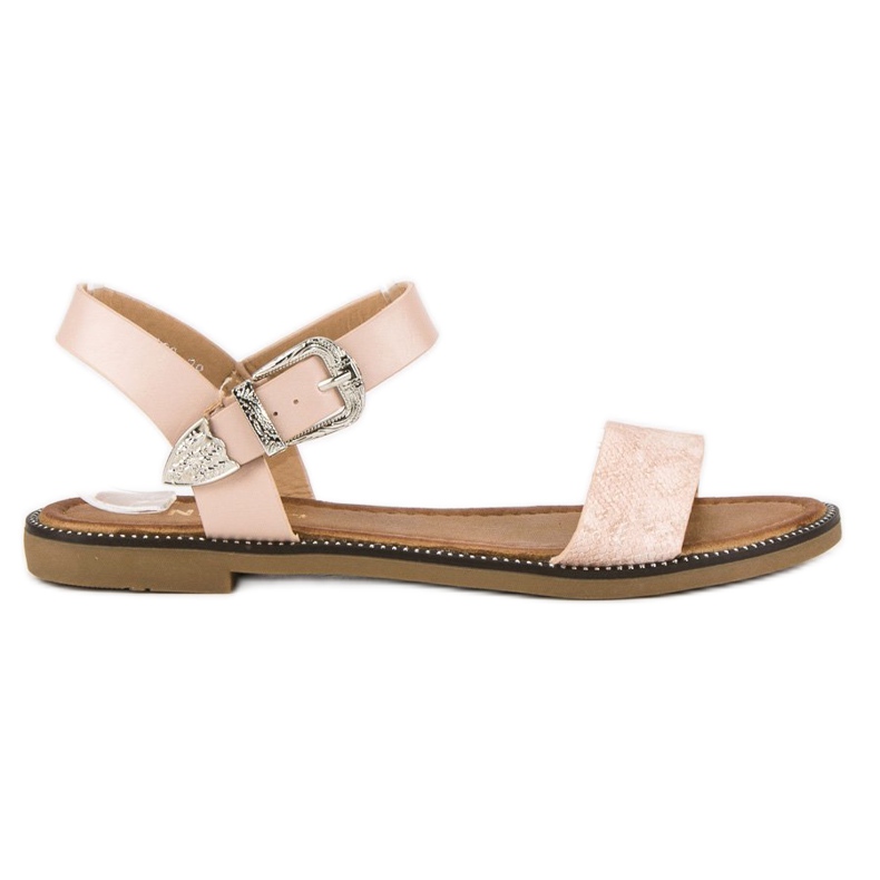 Nio Nio Bekväma platta sandaler rosa