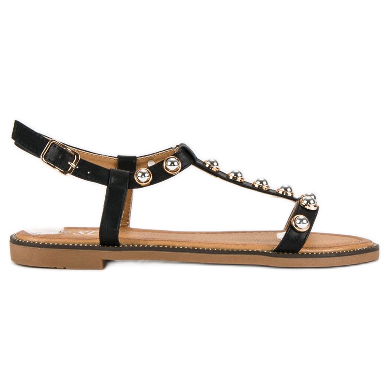 SDS Svarta Sandaler Med Ett Spänne