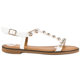 SDS Vita Sandaler Med Ett Spänne