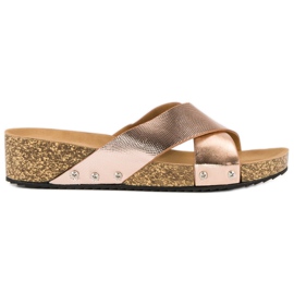 Vices Snygga tofflor med skruvar rosa