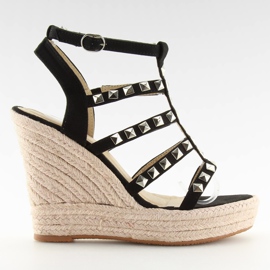 Svarta Espadrillos på kilar 3811-17 Svart