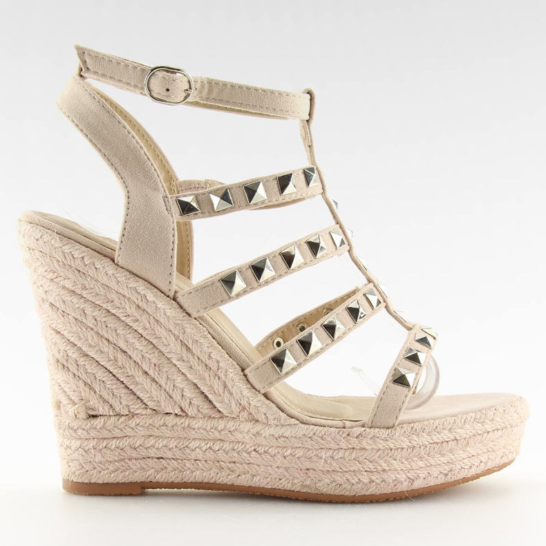 Beige espadrillor på kilar 3811-17 Beige