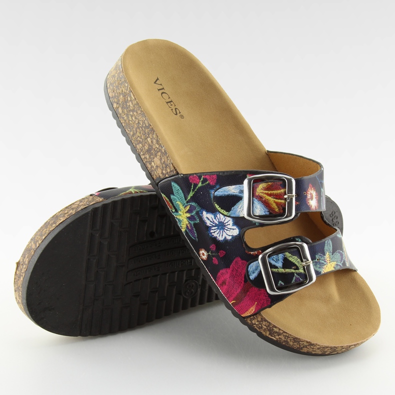 Svart korksula tofflor 6231