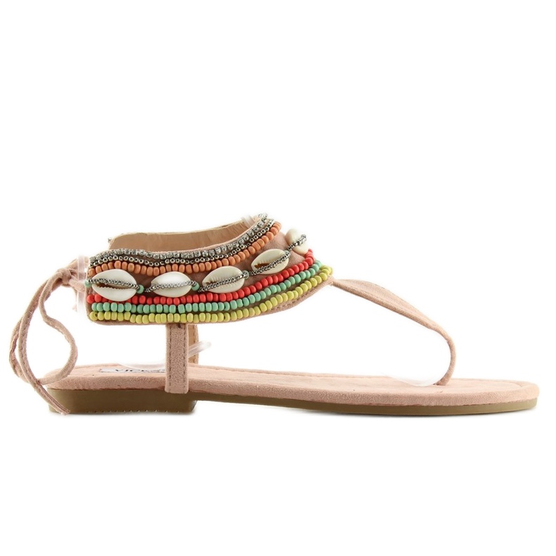 Sandaler med rosa pärlor 8241 Rosa