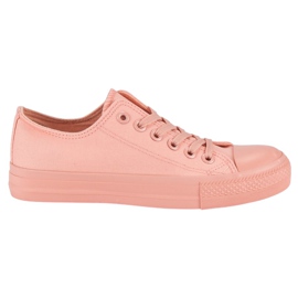 Rosa Sneakers På Bindningen