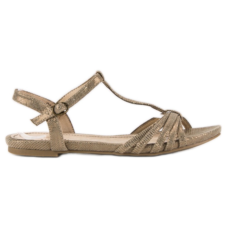 Corina Gyllene platta sandaler