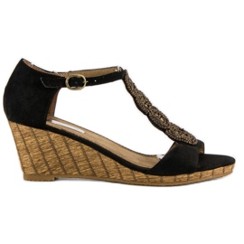 Corina Dekorativa kilasandaler svart