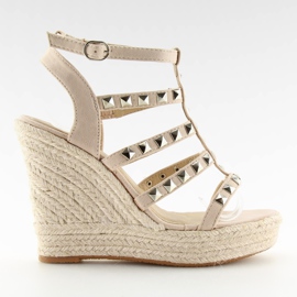 Espadrillos på kilar beige 9529 beige