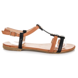 Licean Sandaler med lås svart brun