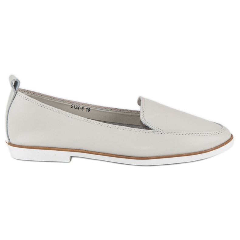 Mazaro Grå läder loafers