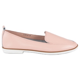 Mazaro Rosa läder loafers