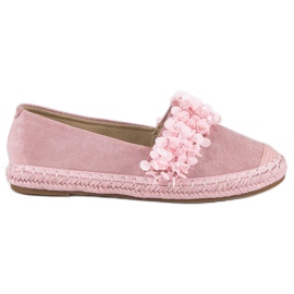 Vices espadrillor i mocka rosa